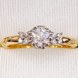 K18(18金) 0.22ct ダイヤモンド付 リング アクセサリー