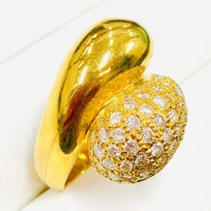 K18 メレダイヤモンド ゴールドジュエリーリング