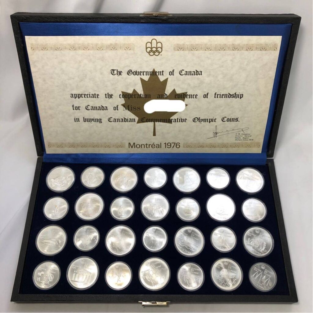 最低価格1976年 カナダ モントリオールオリンピック記念銀貨4点セット コレクション