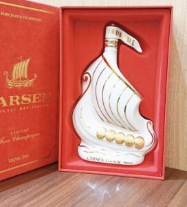 LARSEN ラーセン シップ コニャック ブランデー 洋酒 陶器 ホワイトボトル