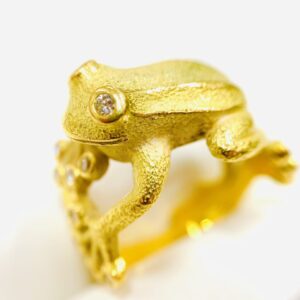 K18 メレダイヤモンド ゴールド ジュエリーリング