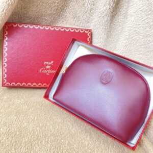 Cartier カルティエ マストライン ボルドー 化粧ポーチ