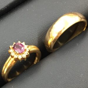 K18 リング/K18 ルビー0.5ct メレ0.14ct おまとめ