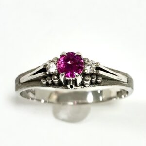 K14WG ルビー付リング
