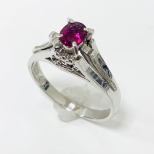 K14WGルビー付リング