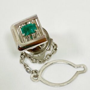 K14WGエメラルド付ピン