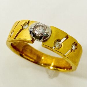 K18 メレダイヤ0.23ct付リング