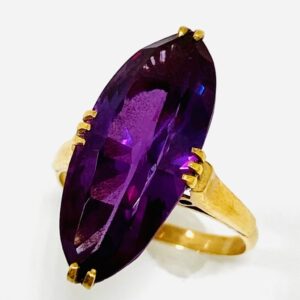 K18 アメシスト5ct付リング