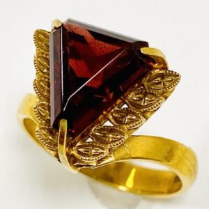 K18ガーネット1.0ct付リング