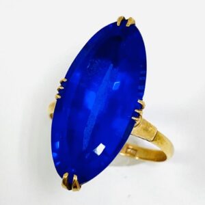 K18ブルースピネル4ct付リング