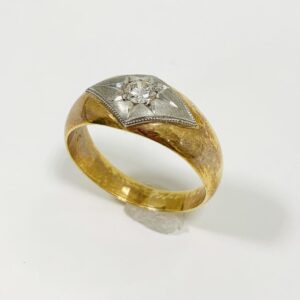 K18ベースPt ダイヤ付リング