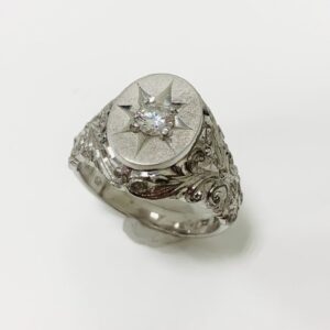 Pt900 ダイヤモンド付リング