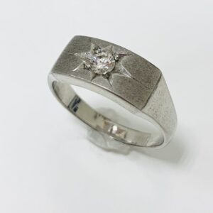 Pt850 メレダイヤ付リング