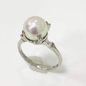 Pt850 パール付リング