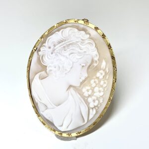 K18 カメオ ブローチ