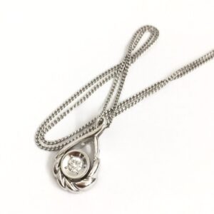 Pt850 ダイヤ付きネックレス