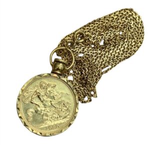 K18ソブリン金貨 ネックレス