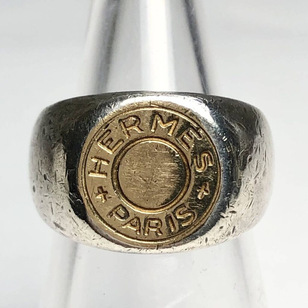 HERMES セリエコンビリング K18＆silver