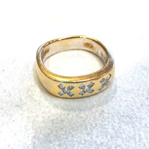 K18WG リング メレ 0.3ct