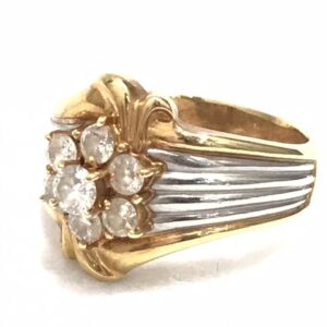 K18 Pt900 ダイヤモンド0.7ct コンビリング