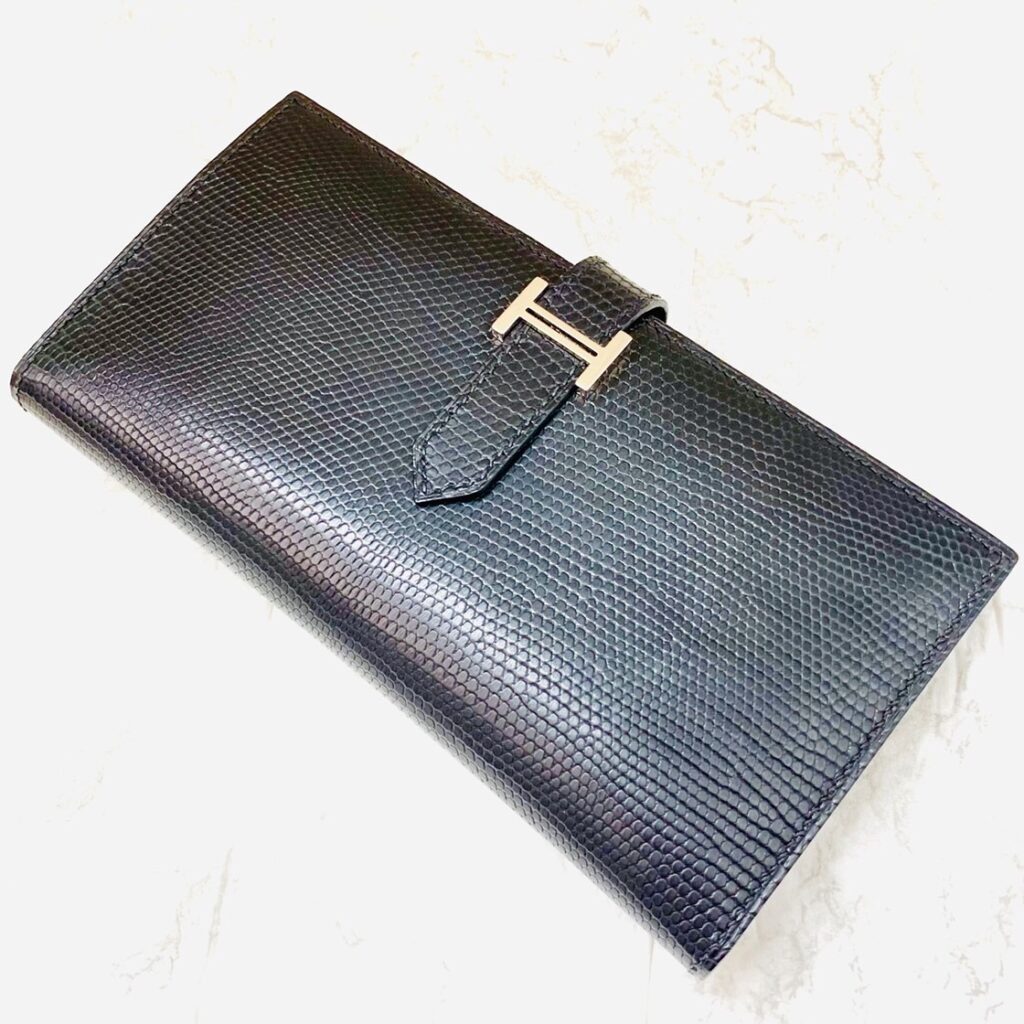 HERMES エルメス ベアンスフレ リザード 長財布の買取実績 | 買取専門  
