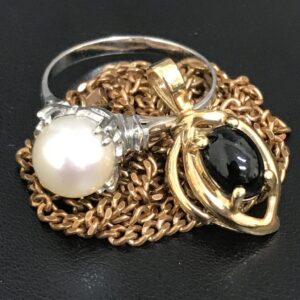 Pt850リング / K18ネックレス / 14Kトップ