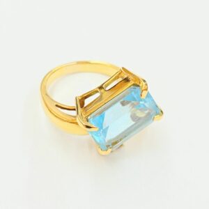 18K ブルートパーズ リング