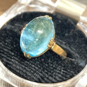 K18 アクアマリン リング