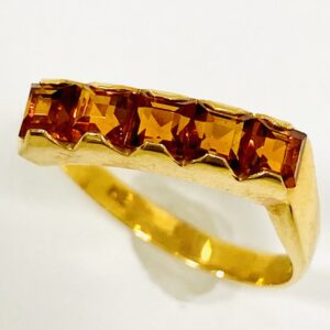 K18 シトリン1.5ct付リング