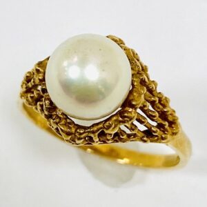 K18 パール1.5ct付リング