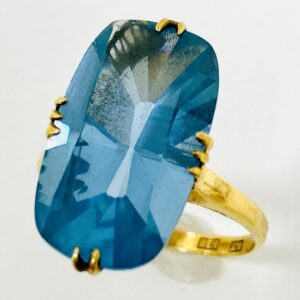 K18 フルオライト3ct付リング