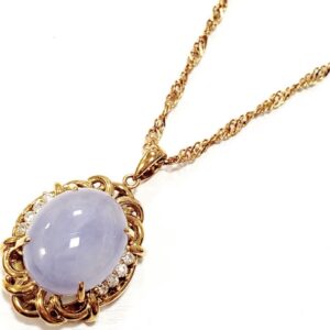 K18 ムーンストーンメレダイヤ ネックレス