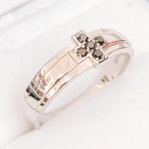 K18WG ブラックダイヤモンド リング