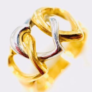 18金 Pt850 ジュエリーコンビリング