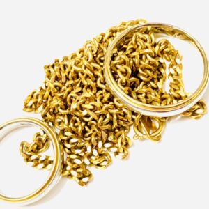 Pt850 K18 ペアコンビリング ゴールドネックレスおまとめ