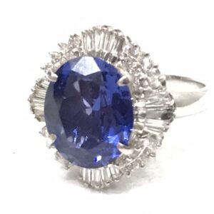 Pt900 サファイア 1.7ct リング