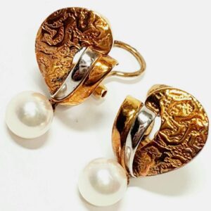 K18 Pt900  パール コンビ ピアス