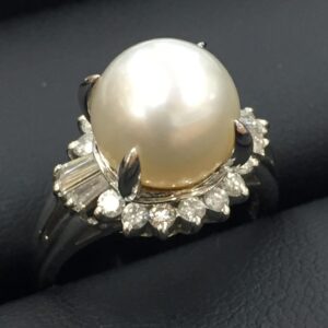 Pt900 プラチナ パール付きリング