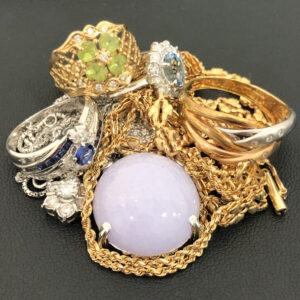 K18リング ネックレス / Pt900ペンダントトップ