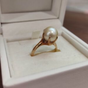 K18　パール付きリング