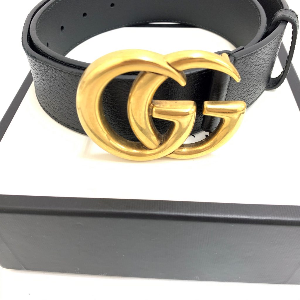 GUCCI ダブルGバックル レザーベルト