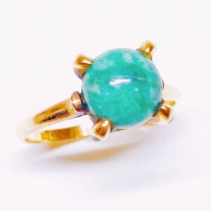 K18 翡翠付リング