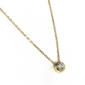 K18 0.15ctメレダイヤ付き ネックレス