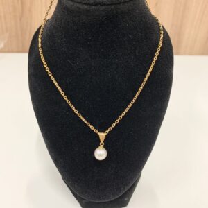 K18 パール付きネックレス