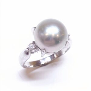 Pt900パール付きリング