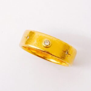 K18 ダイヤ付リング