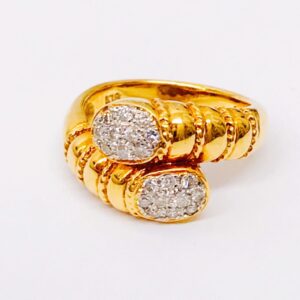 K18 メレダイヤ付リング