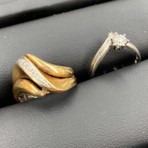 K18 Pt900 コンビ リング　Pt900 リング