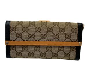 GUCCI 二つ折り財布 ダブルホック オレンジ