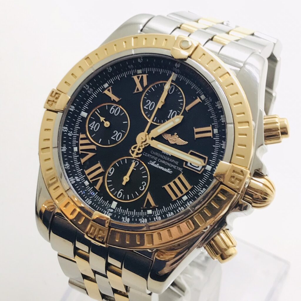 101387700 ● 1円 ブライトリング クロノマットエボリューション クロノグラフ 時計 腕時計 メンズ 自動巻き SS 黒文字盤 A13356 A156B98PA ブライトリング クロノマット エボリューションの買取実績 | 買取専門